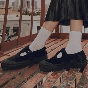 Vans Black Velvet Sneakers